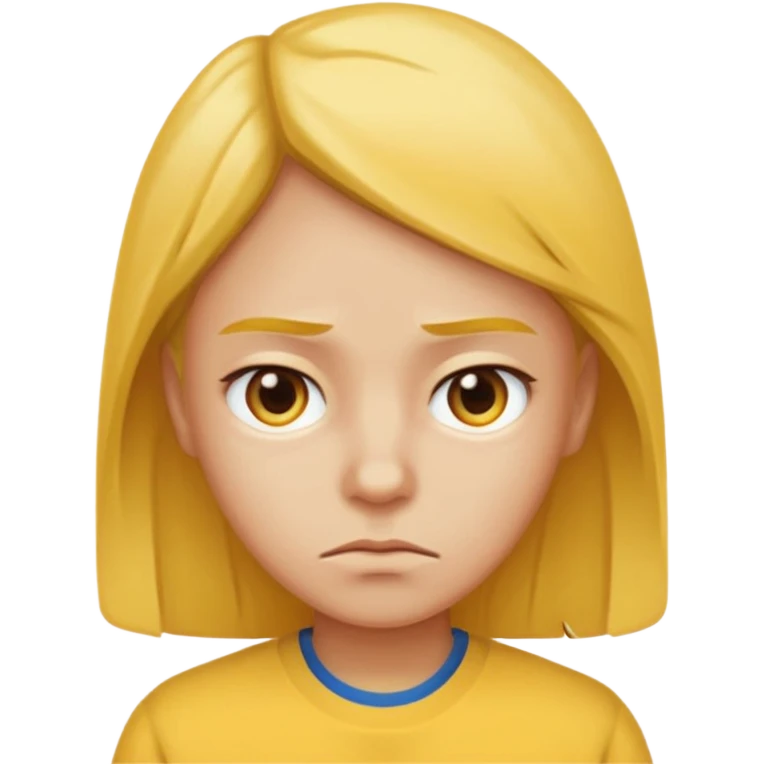 A yellow face doing 67 and he’s kinda mad but not really emoji