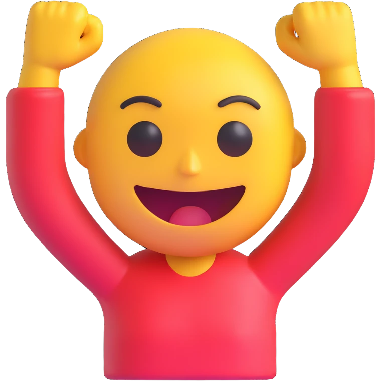 emoji-style face with arms forming an 'X', signaling 'no way', bold and clear lines emoji