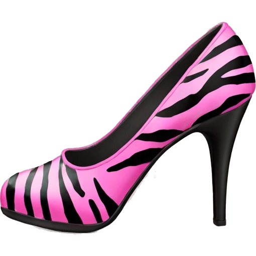 pink zebra heels  emoji