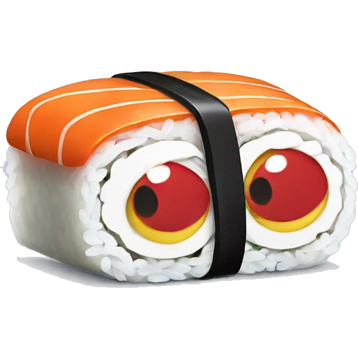 Sushi and Doraemon emoji