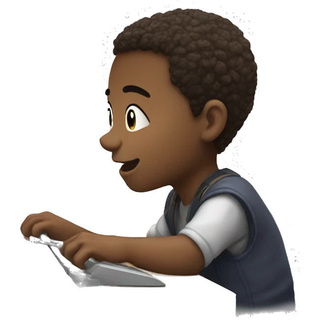 a child playing games with mouse and keyboard emoji