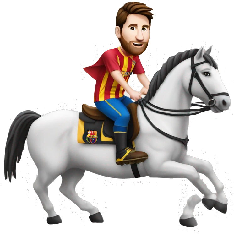 Messi sur un cheval  emoji