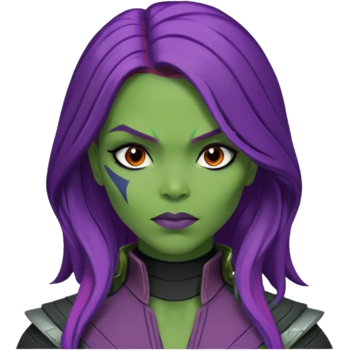 purple haired gamora emoji