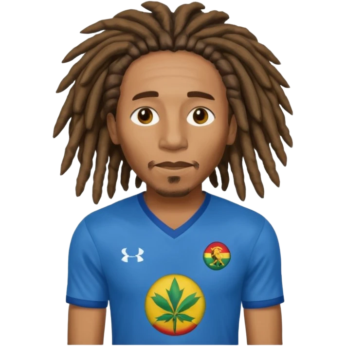 bob marley with blue jersey emoji