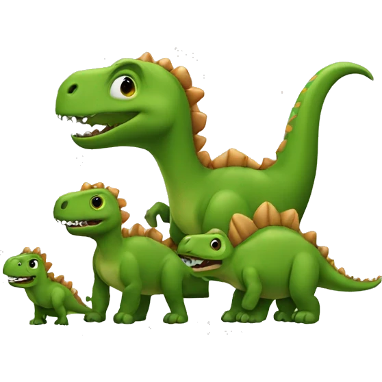 dinosaur family emoji