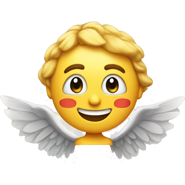 Smile face with wings  emoji
