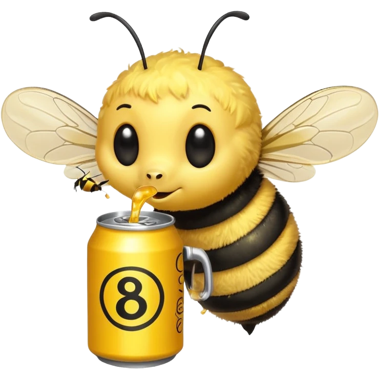 bee drinkig soda emoji