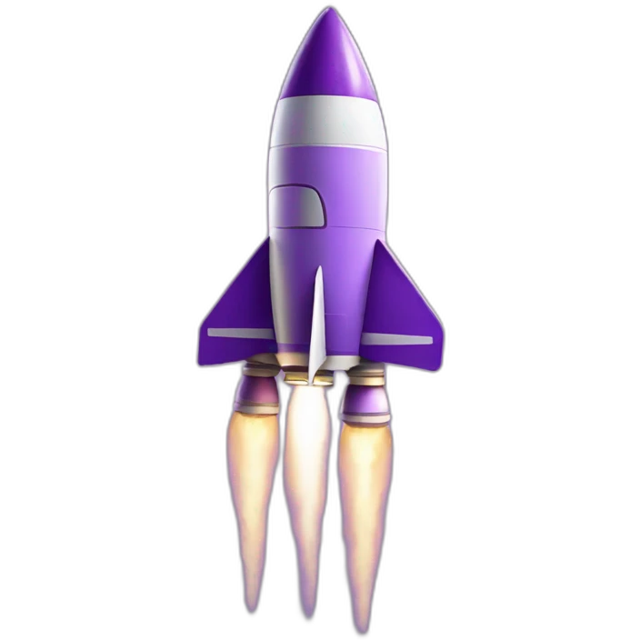 purple rocket emoji