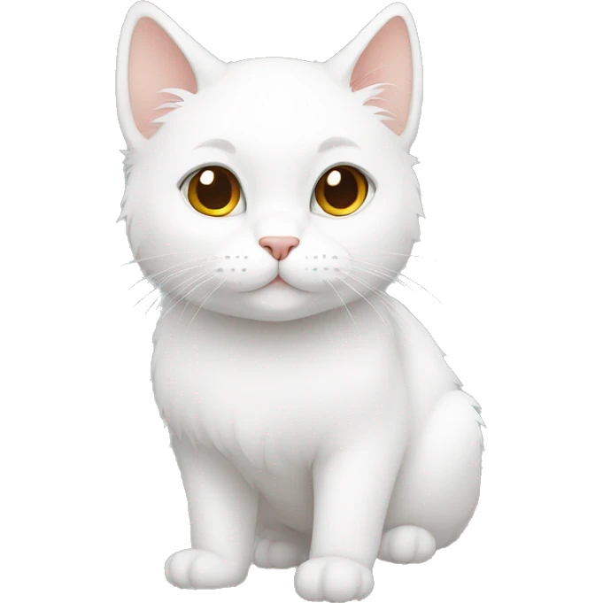 white cat line art furry emoji