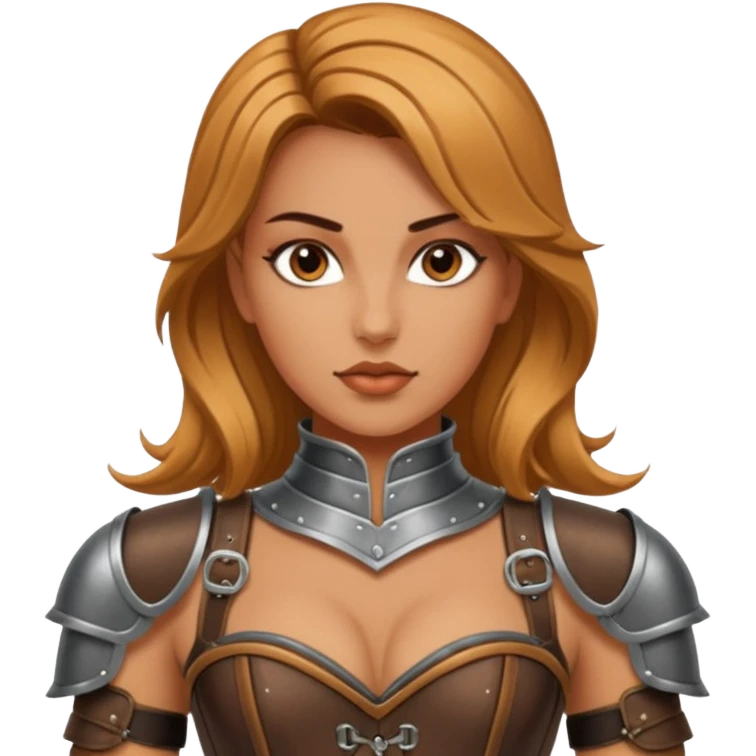 female armor corset leather top emoji