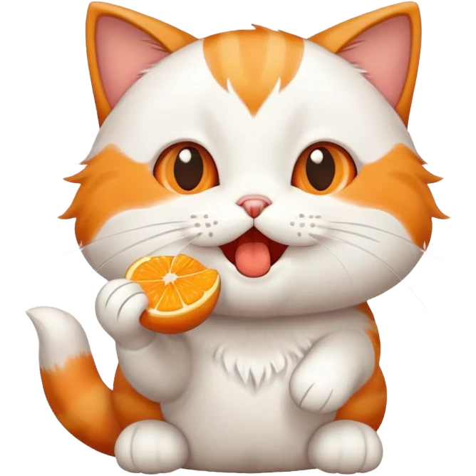 cute cat dropping food from its mouth emoji