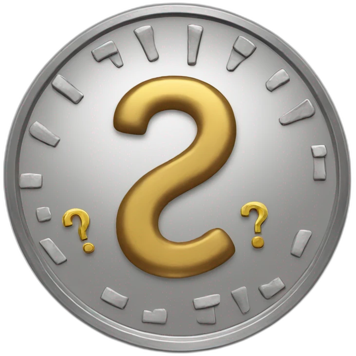 coin with question mark emoji