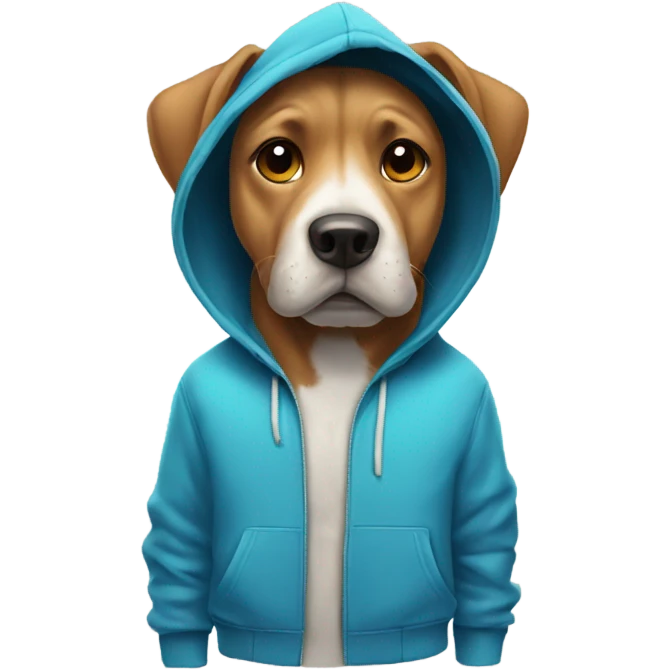 Dog wearing a hoddie emoji