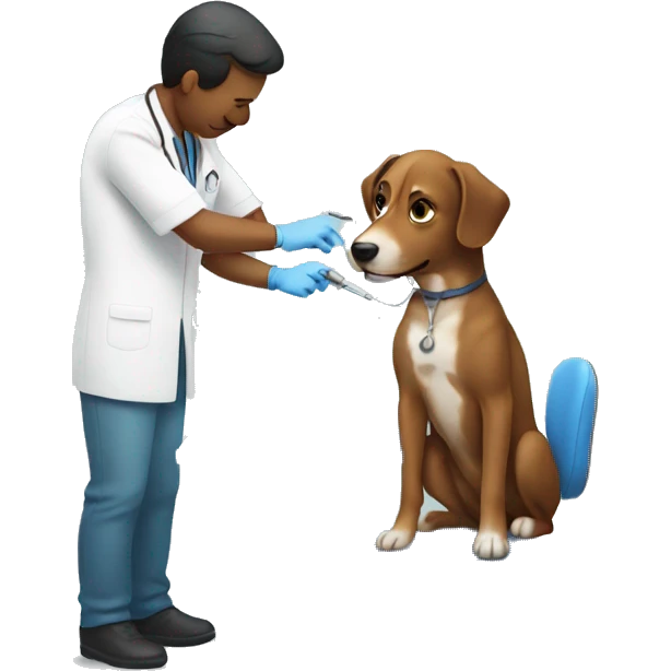 Dog getting injection shot emoji
