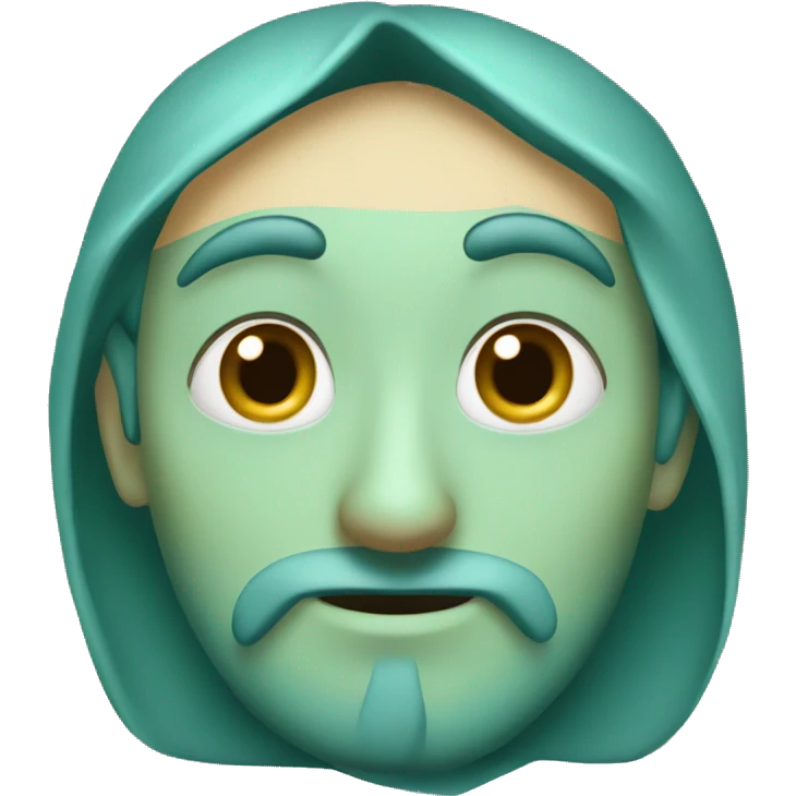 Olivish bluish greenish heart emoji