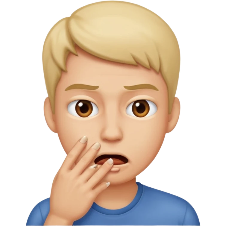 Someone biting their nail nervously  emoji