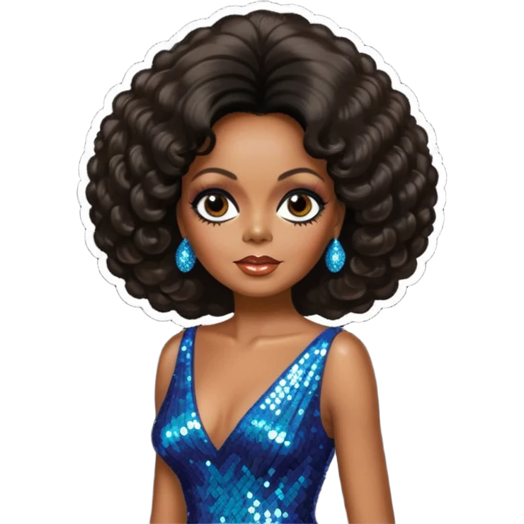 Diana Ross with dark brown hairstyles 60s emoji