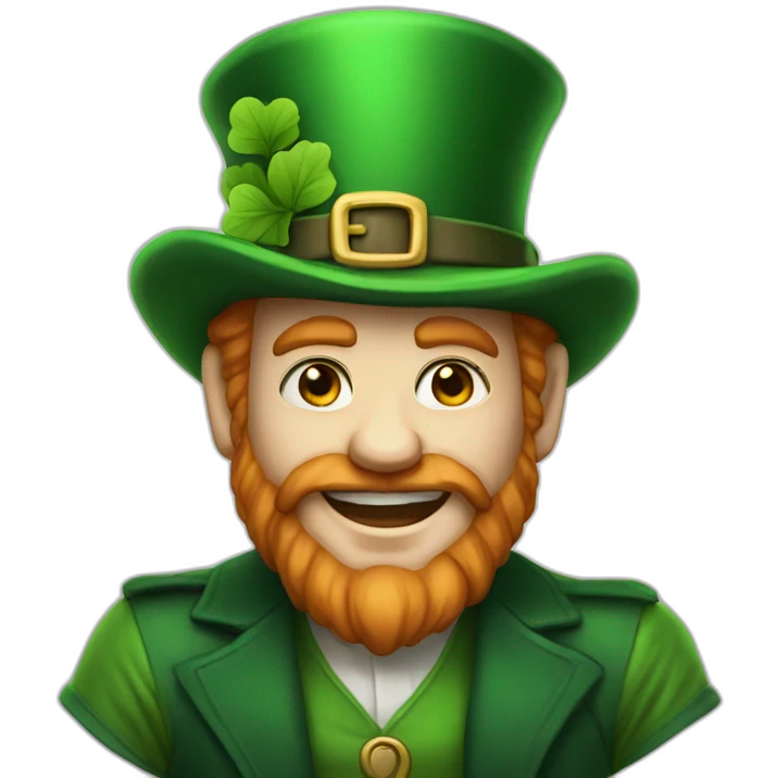 extremely overwhelmingly powerful leprechaun emoji