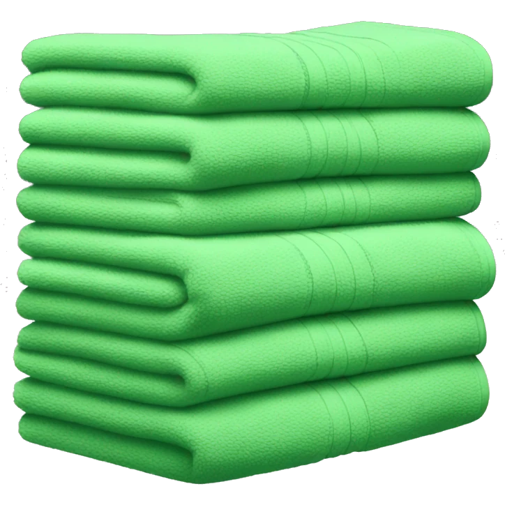 green stacked towels  emoji