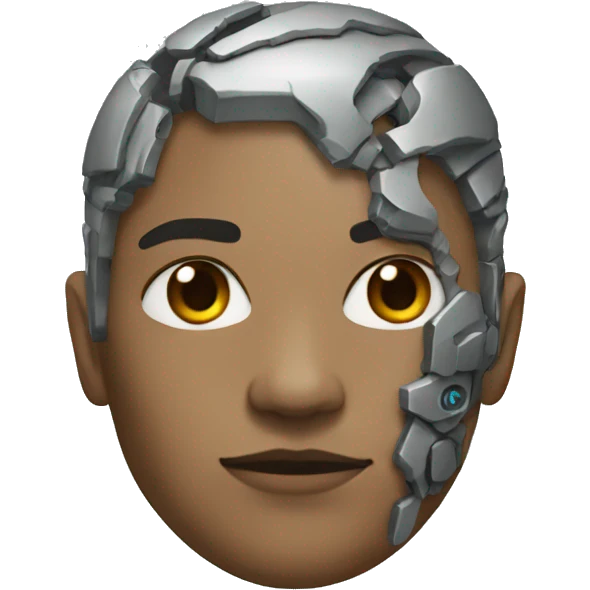 half cyborg half human emoji