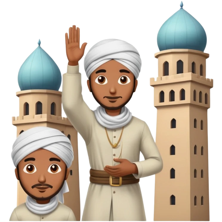 A Muslim man flying into 2 identical towers emoji