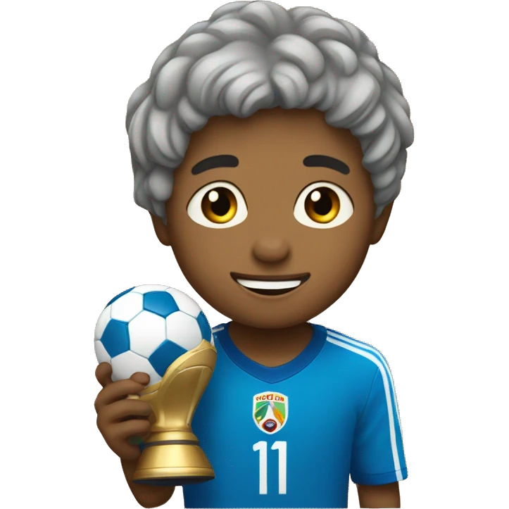 Niño con la copa del mundo  emoji