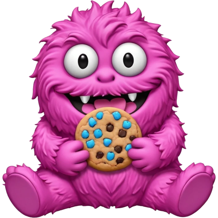 Pink Cookie Monster  emoji