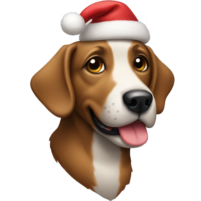 Christmas dog emoji
