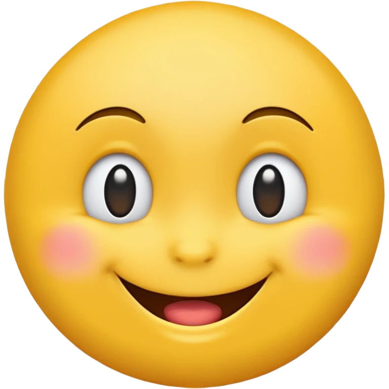 Emoji, yellow round teasing smile emoji
