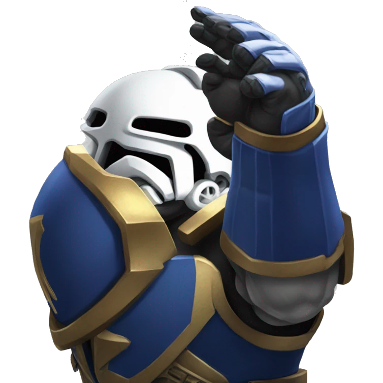 raised hands space marine emoji