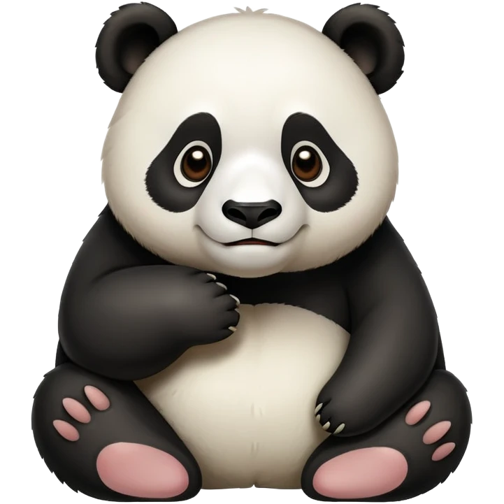 Panda dreaming of a raptor emoji