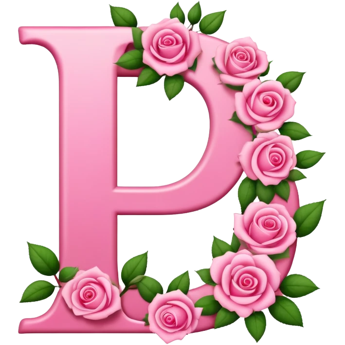 Pink, romantic, flowery, the letter “D” emoji