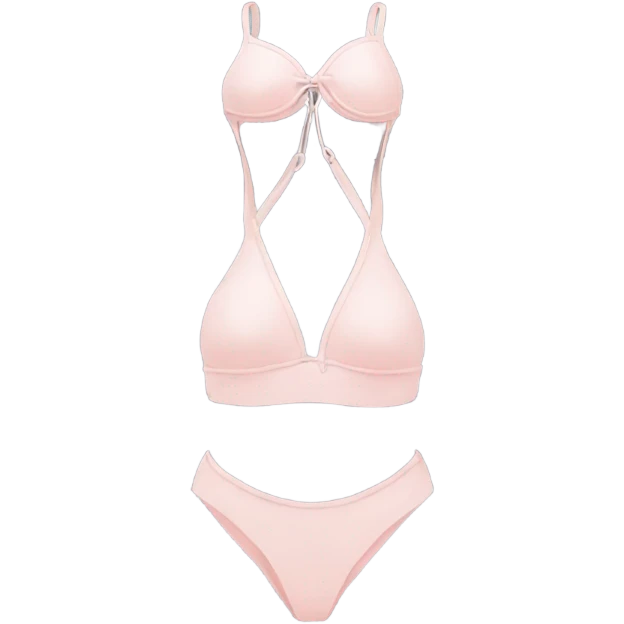 Soft pink bikini swimsuit emoji