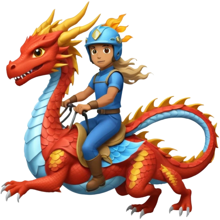 man riding air elemental dragon emoji
