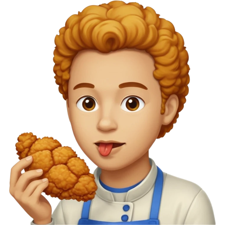 Fried chicken eating  emoji