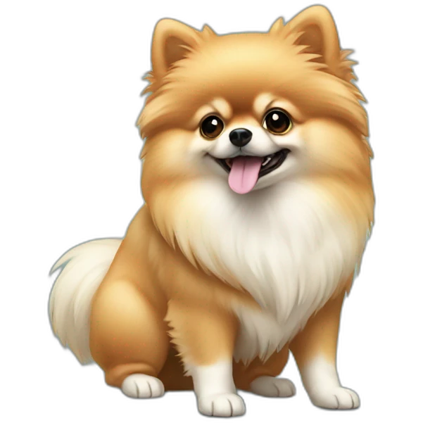 Pomeranian-mint emoji