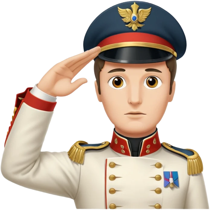 Napoleon Bonaparte saluting his soldiers emoji