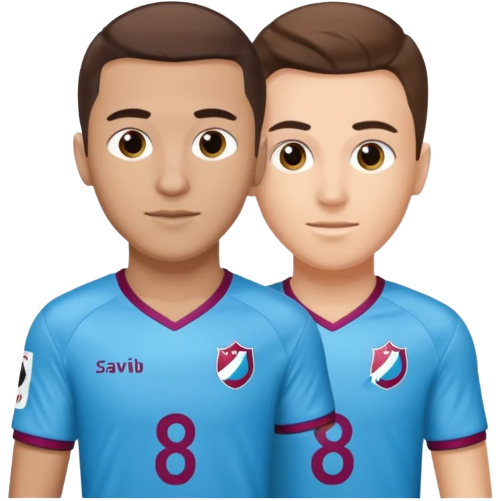 I want you to draw me a Trabzonspor player and a football player named SAVIÇ. emoji