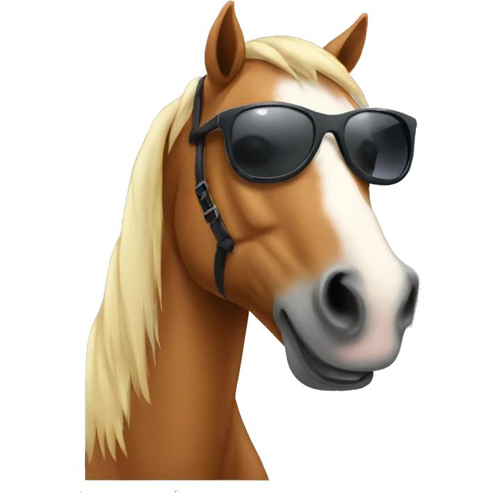 Horse with sunglasses emoji