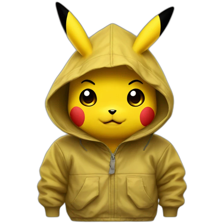 Pikachu en cagoule emoji