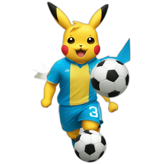 Pikatchu-soccer-fan-olympique-marseille emoji