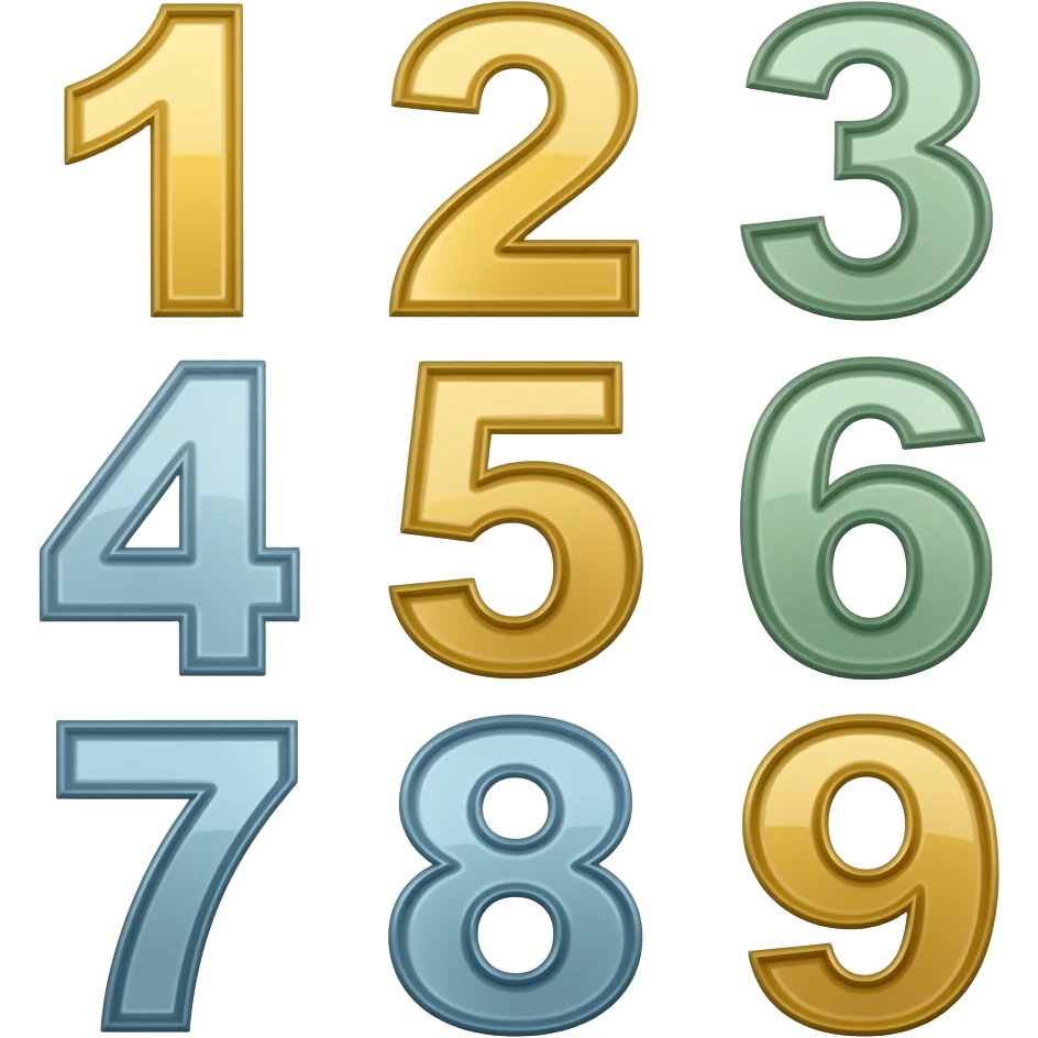 numeros de 1 a 9 emoji