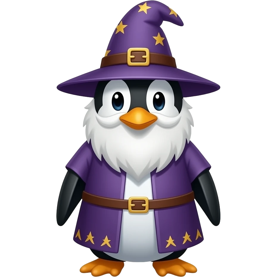 Penguin Wizard emoji