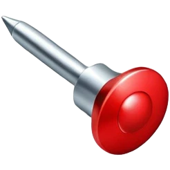 red push pin emoji