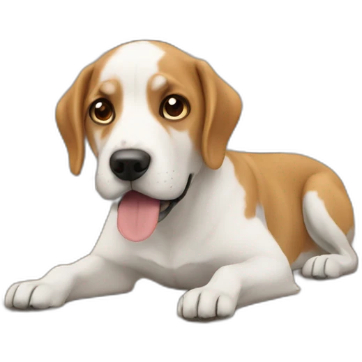 Dog under the table emoji