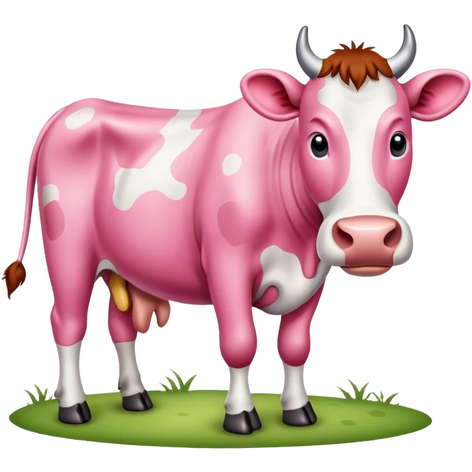 a pink cow emoji