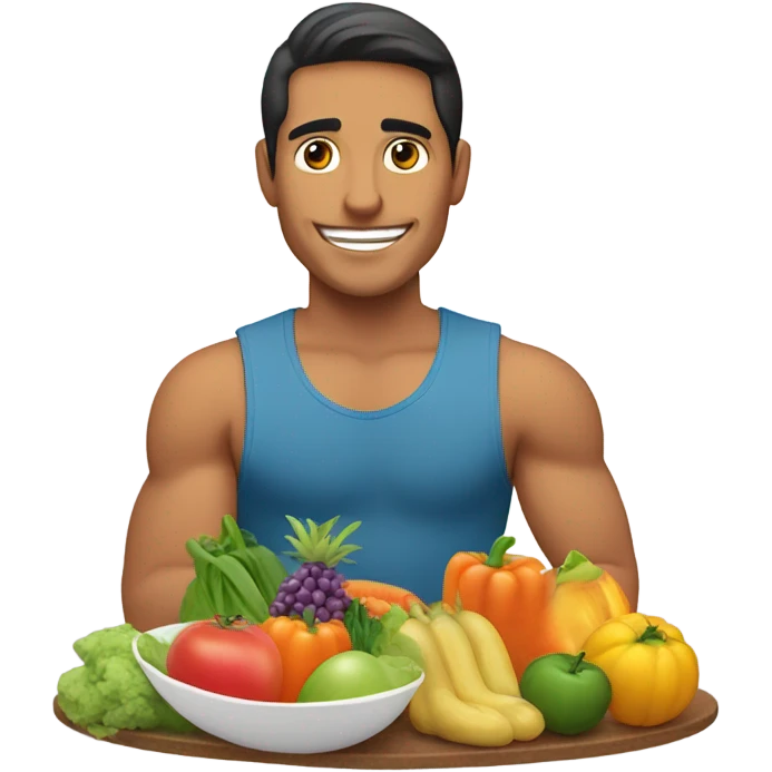 healthy diet Latino dude emoji