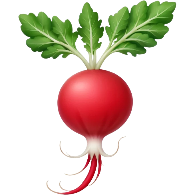 smaller radish UK plant with a bit of white on the bottom of the radish emoji