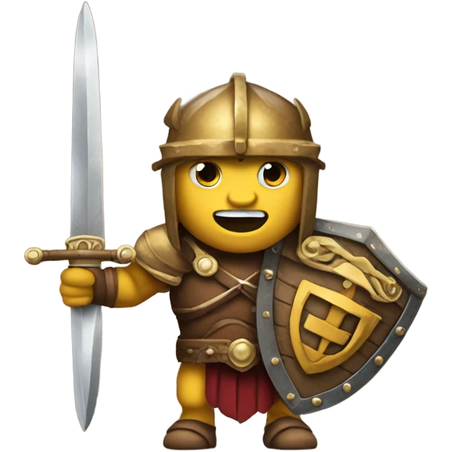 trojan with bruin through sword emoji