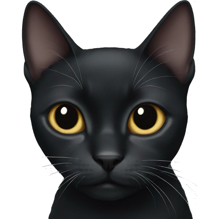 black cat with a white chin emoji